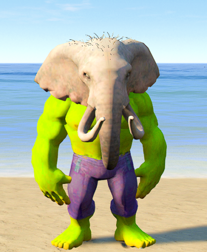 GTA 5 Mods Hulk Elephant Addon Ped