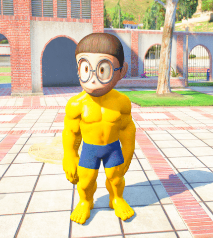 GTA 5 Mods Muscular Nobita Addon Ped