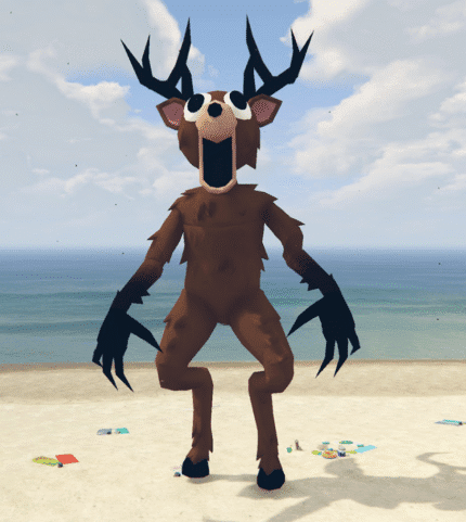 GTA 5 Mods Giant Deer 99 Nights in The Forest Addon Ped+FiveM