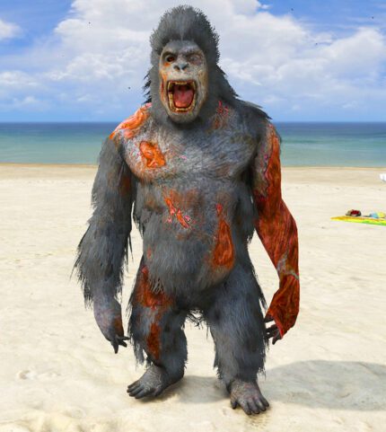 GTA 5 Mods Zombie Gorilla Addon Ped+FiveM