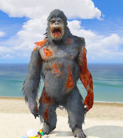 GTA 5 Mods Giant Zombie Gorilla Addon Ped+FiveM
