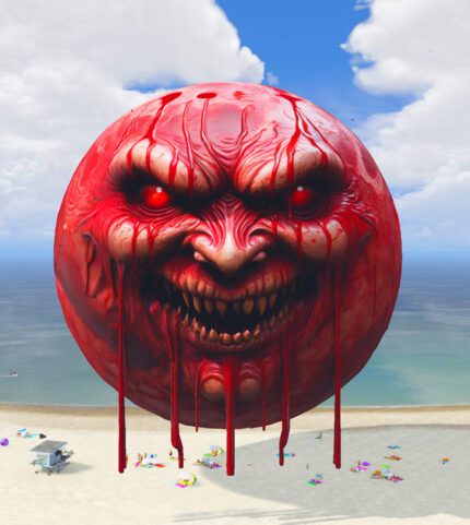 GTA 5 Mods Giant Blood Moon Addon Prop