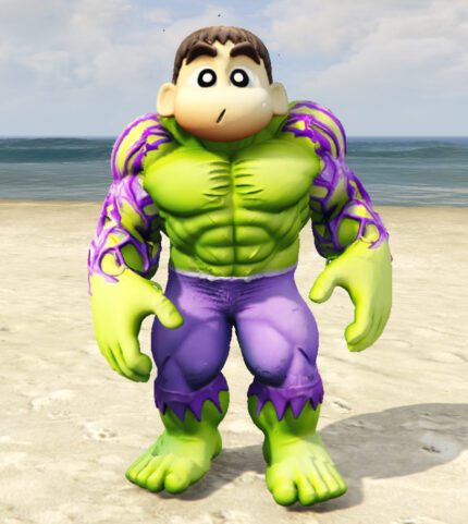 GTA 5 Mods Shinchan Hulk Addon Ped
