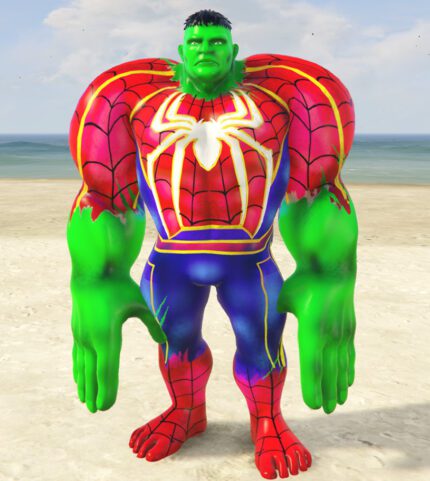 GTA 5 Mods Spiderman Hulk Addon Ped+FiveM