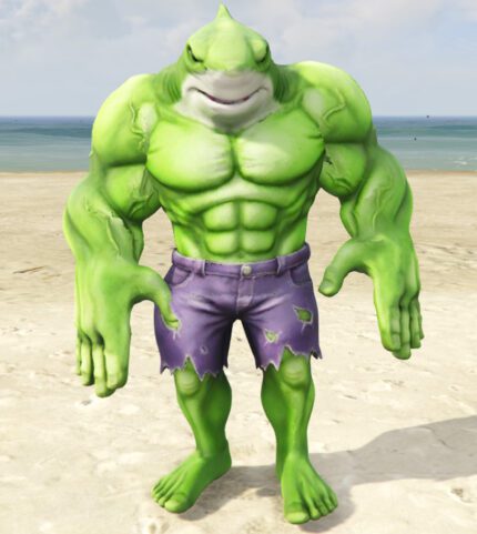 GTA 5 Mods Shark Hulk Addon Ped+FiveM