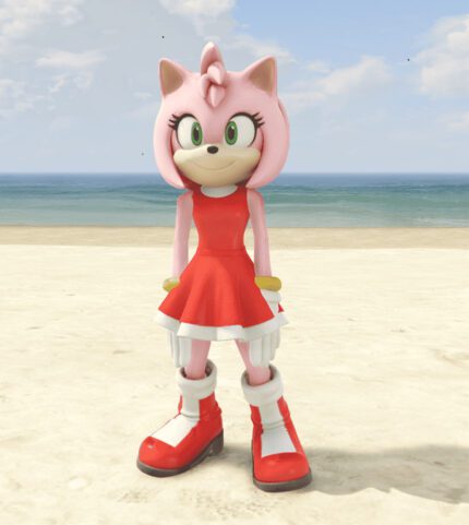 GTA 5 Mods Amy Rose Sonic Team Addon Ped+FiveM
