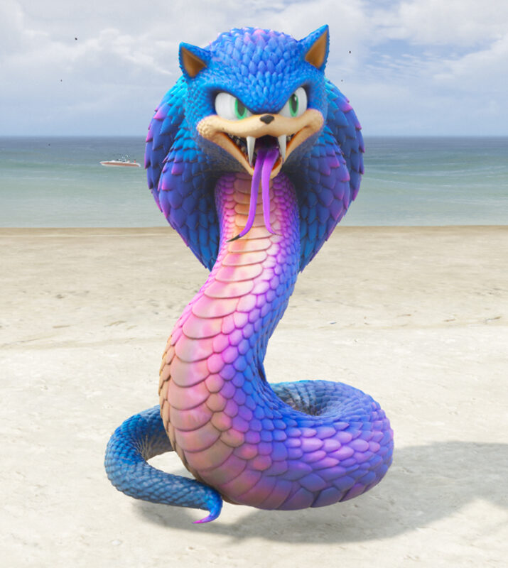 GTA 5 Mods Snake Sonic Level 3 Addon Ped+FiveM - GTA5MODX