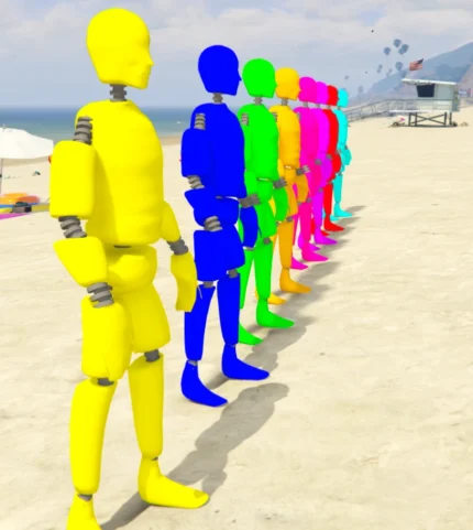 Crash Test Dummy Multi Colour poster