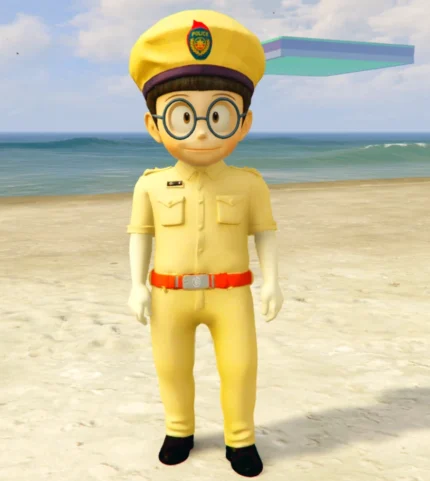 GTA 5 Mods Police Nobita Addon Ped+FiveM