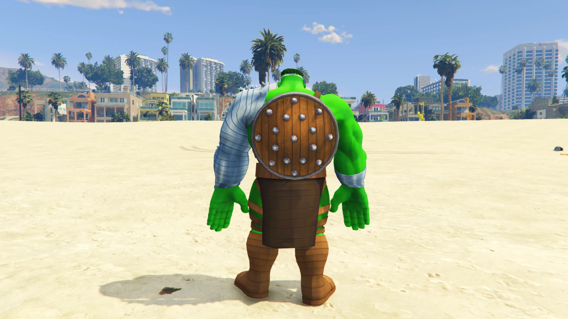 GTA 5 Mods Green Armor Hulk Addon Ped+FiveM