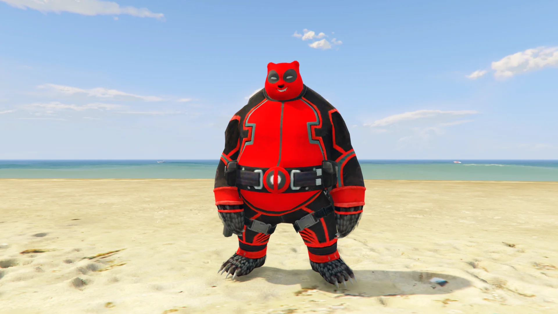 GTA 5 Mods Panda Dead-pool Addon Ped+FiveM