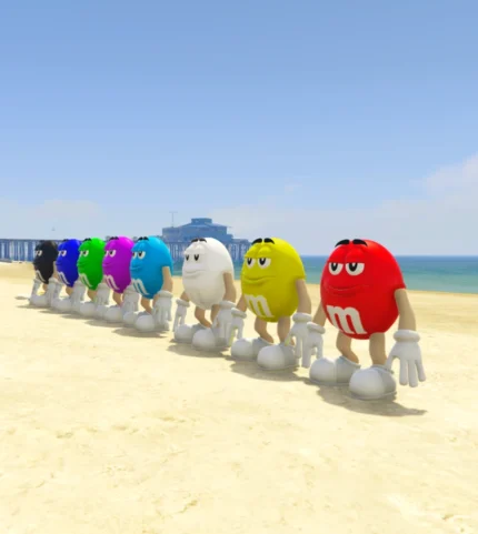 GTA 5 Mods M&m's Multi Colors Addon Ped+FiveM