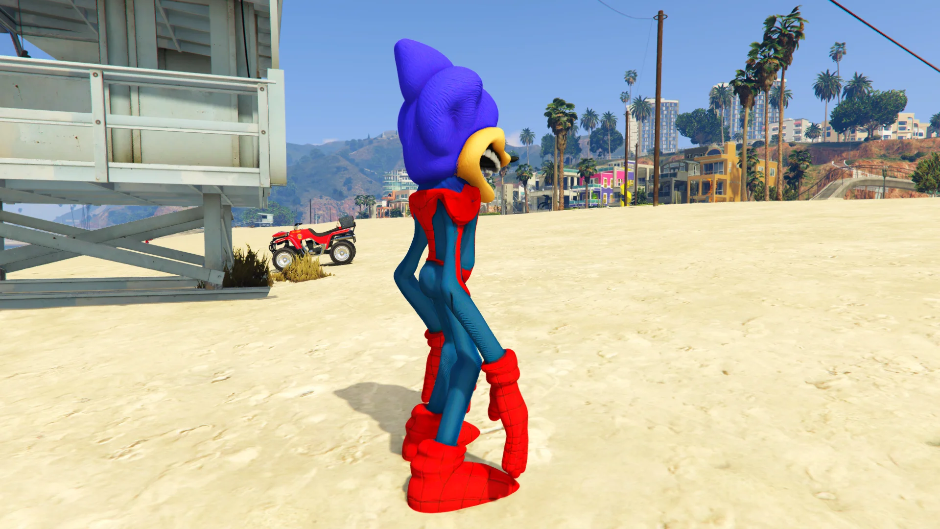 GTA 5 Mods Smile Spider Sonic Addon Ped+FiveM